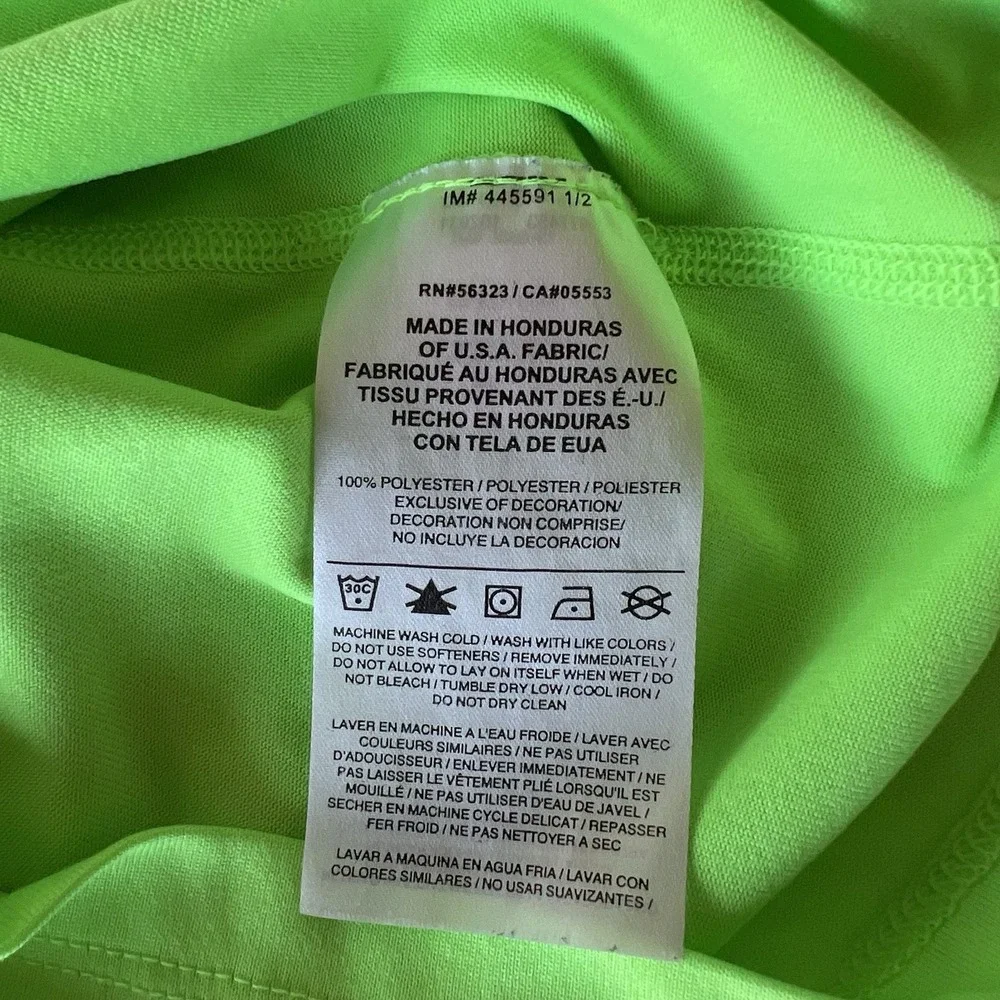 Nike Dri-FIT Racerback Tank Top Womens Large Neon Green Running Workout Athletic